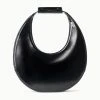 MOON BAG | BLACK POLISHED -fashion STAUD MOON TOTE BAG BLACK FALL 23 ECOM 1 web RETOUCHED