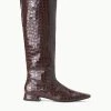 OLGA BOOT | ESPRESSO CROC EMBOSSED -fashion STAUD OLGA BOOT ESPRESSO FALL 23 ECOM 1