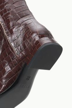 OLGA BOOT | ESPRESSO CROC EMBOSSED -fashion STAUD OLGA BOOT ESPRESSO FALL 23 ECOM 4
