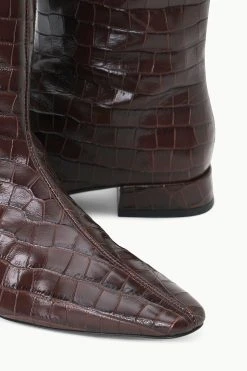 OLGA BOOT | ESPRESSO CROC EMBOSSED -fashion STAUD OLGA BOOT ESPRESSO FALL 23 ECOM 5