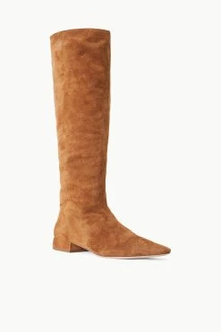 OLGA BOOT | TAN SUEDE -fashion STAUD OLGA BOOT TAN FALL 23 ECOM 2