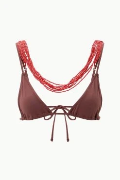 OLIVIA BEADED TRIANGLE TOP | CLOVE -fashion STAUD OLIVIABEADEDTRIANGLE TOP CLOVE SUPF 23 ECOM 1 1