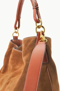 PERRY BAG | TAN SUEDE -fashion STAUD PERRYHOBO BAG TAN FALL 23 ECOM 4 1