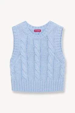 PINGO SWEATER | FRENCH BLUE -fashion STAUD PINGO SWEATER FRENCH BLUE FALL 23 ECOM 1