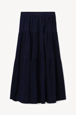 SEA SKIRT | NAVY -fashion STAUD SEA SKIRT NAVY HOLIDAY 22 ECOM 1