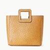 SHIRLEY LEATHER BAG | WALNUT OSTRICH EMBOSSED -fashion STAUD SHIRLEYLEATHER TOTE WALNUT FALL 23 ECOM 2