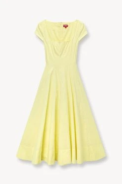 SHORT SLEEVE WELLS DRESS | SUNRAY 12 SHORT SLEEVE WELLS DRESS | SUNRAY -fashion STAUD SHORT SLEEVE WELLS DRESS SUNRAY SPRING 23 ECOM 1 1