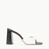 SLOANE HEEL | BLACK WHITE SNAKE EMBOSSED -fashion STAUD SLOANE HEEL BLACKWHITE SPRING 23 ECOM 1