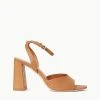 SOLANGE HEEL | TAN SNAKE EMBOSSED