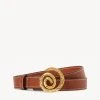 SWIRL BUCKLE BELT | TAN -fashion STAUD SWIRL BUCKLE BELT 25MM TAN HOLIDAY 22 ECOM 1