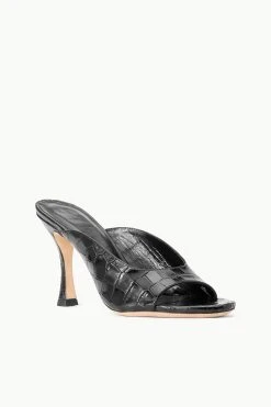 SYLVIA MULE | BLACK CROC EMBOSSED -fashion STAUD SYLVIA MULE BLACK SUPF 23 ECOM 2