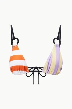 TATE TRIANGLE BIKINI TOP | CABANA STRIPE MULTI -fashion STAUD TATEBIKINI TOP CABM SUPF 23 ECOM 1