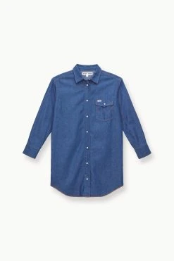 STAUD + WRANGLER THE OVERSIZED WESTERN | DARK RINSE 18 STAUD + WRANGLER THE OVERSIZED WESTERN | DARK RINSE -fashion STAUD THEOVERSIZEDWESTERN WOVENSHIRT DARKRINSE WRANGLER 23 ECOM 1