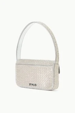 TOMMY BEADED BAG | SILVER -fashion STAUD TOMMYBEADED BAG SILVER FALL 23 ECOM 2