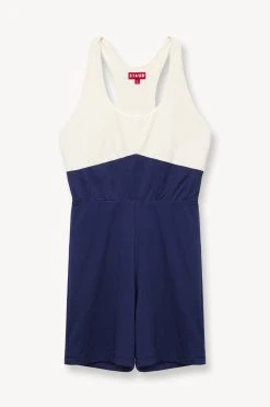 BOUNCE SHORT UNITARD | NAVY IVORY -fashion STAUD UNKNOWN SHORT JUMPSUIT NAVY SUPF 23 ECOM 1