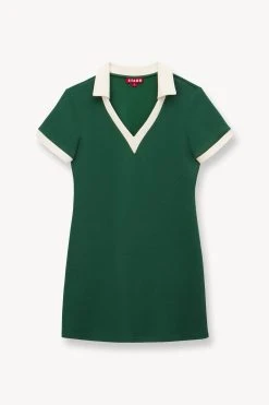 VOLLEY DRESS | COURT GREEN IVORY -fashion STAUD VOLLEY DRESS GREEN SUPF 23 ECOM 1
