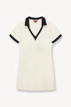 VOLLEY DRESS | IVORY BLACK -fashion STAUD VOLLEY DRESS IVORY SUPF 23 ECOM 1