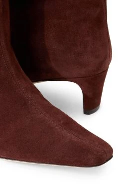 WALLY ANKLE BOOT | MAHOGANY SUEDE -fashion STAUD WALLY ANKLE BOOT MAHOGANY SUPF 23 ECOM 4 web 1