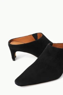 WALLY MULE | BLACK SUEDE -fashion STAUD WALLY MULE SUEDEBLACK SUPF 23 ECOM 4