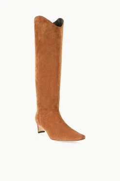 WESTERN WALLY BOOT | TAN SUEDE -fashion STAUD WESTERNWALLY BOOT TANSUEDE SEASON 22 ECOM 2