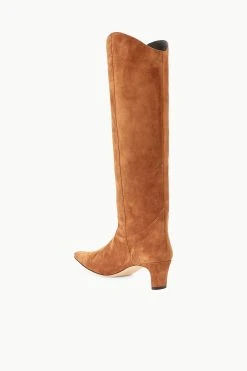 WESTERN WALLY BOOT | TAN SUEDE -fashion STAUD WESTERNWALLY BOOT TANSUEDE SEASON 22 ECOM 3