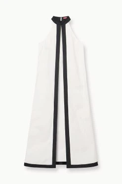 WRIGHT DRESS | ECRU BLACK -fashion STAUD WRIGHT OCCASIONDRESS ECRUBLACK FALL 23 ECOM 1