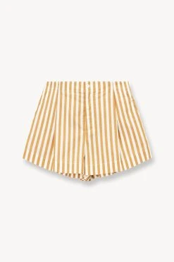 ZOEY SHORT | KHAKI STRIPE -fashion STAUD ZOEY SHORT KHAKI STRIPE SUPF 23 ECOM 1