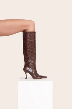 CAMI BOOT | ESPRESSO CROC EMBOSSED -fashion Shoes2 00252 web