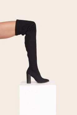 PAZ OVER THE KNEE BOOT | BLACK -fashion Shoes2 00281 web