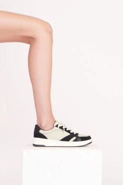 STAUD + KEDS THE COURT SNEAKER | BLACK CREAM -fashion Summer Shoes 00093edit web