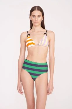 DEVON HIGH RISE BIKINI BOTTOM | CABANA STRIPE MULTI