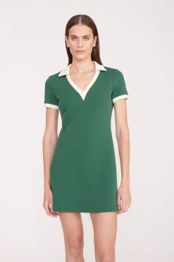 VOLLEY DRESS | COURT GREEN IVORY -fashion Volley Dress Green Ivory 036 01999 web