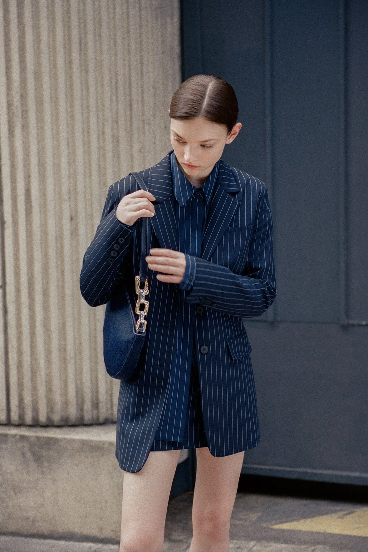 COLT SHOULDER BAG | NAVY HAIRCALF 4 COLT SHOULDER BAG | NAVY HAIRCALF - Image 2