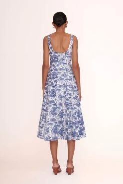 FRANKIE WEDGE | TAN -fashion Wells dress blue toile 00585 web