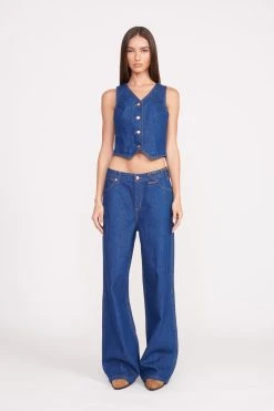 STAUD + WRANGLER THE LOOSE JEAN | DARK RINSE -fashion Wrangler 0593 web