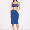 STAUD + WRANGLER THE PENCIL SKIRT | DARK RINSE -fashion Wrangler 1032 web
