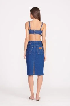 STAUD + WRANGLER THE PENCIL SKIRT | DARK RINSE 15 STAUD + WRANGLER THE PENCIL SKIRT | DARK RINSE -fashion Wrangler 1051 web