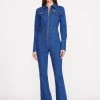 STAUD + WRANGLER THE BODY JUMPSUIT | DARK RINSE