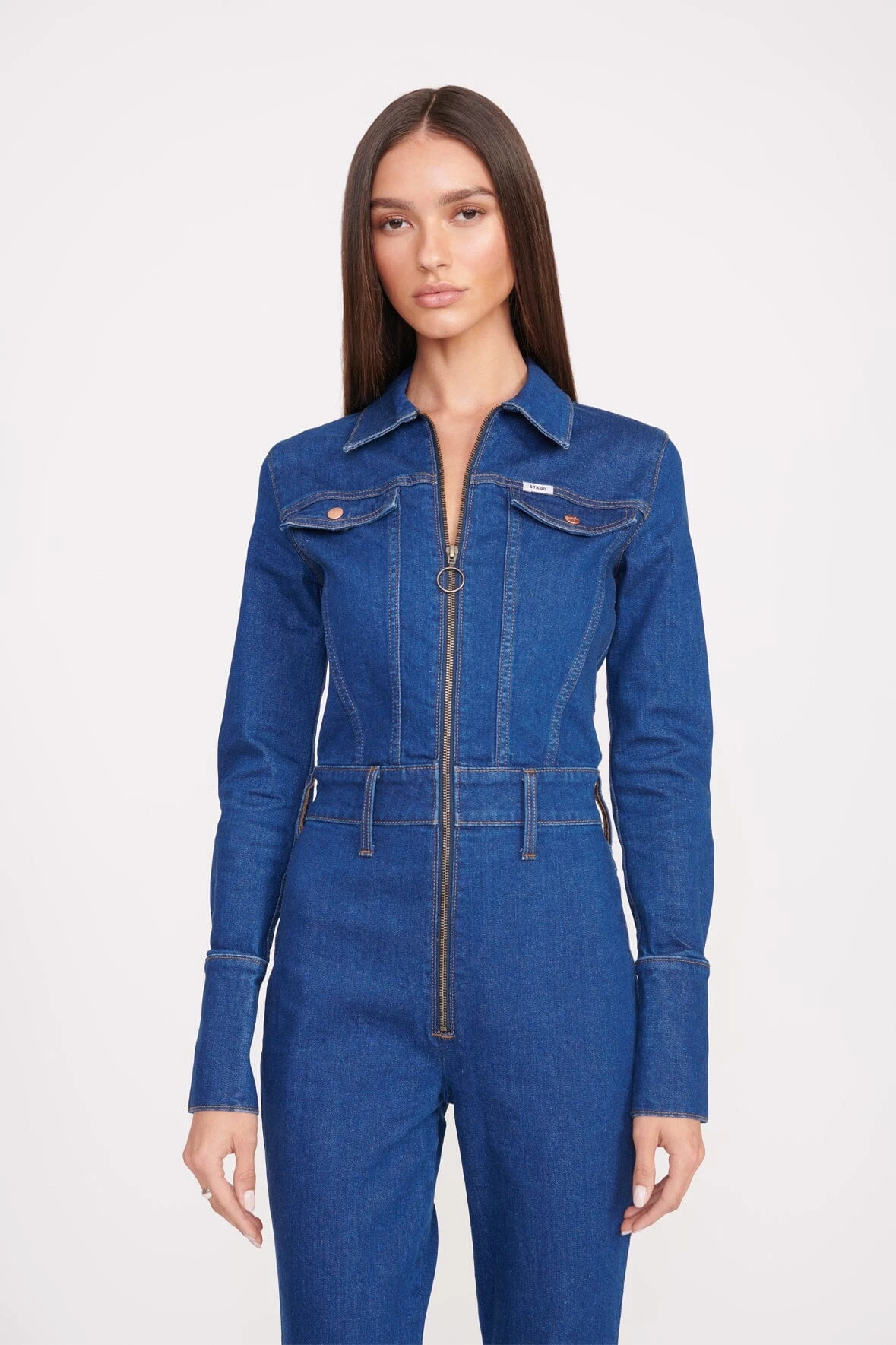 STAUD + WRANGLER THE BODY JUMPSUIT | DARK RINSE 4 STAUD + WRANGLER THE BODY JUMPSUIT | DARK RINSE - Image 2