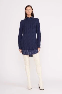 ALDRIN DRESS | NAVY PINSTRIPE -fashion aldrin dress navy pinstripe