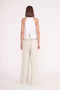 LUISA PANT | OAT MILK -fashion alondra top white 05708 web 1