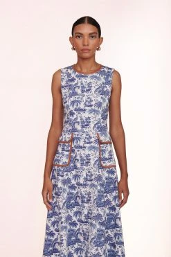 BAIT DRESS | BLUE TOILE WHISKEY -fashion bait dress blue toile 00575 web