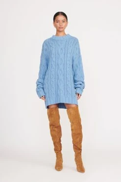 BEEHIVE SWEATER | FRENCH BLUE -fashion beehive sweater french blue 1