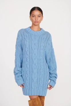 BEEHIVE SWEATER | FRENCH BLUE -fashion beehive sweater french blue 3 599c570a 8c0e 4f6f b71b 0cfd19cb3416