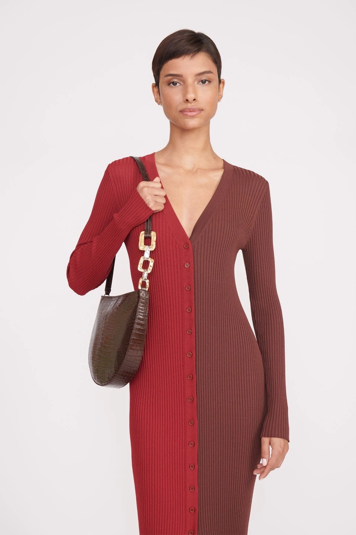 COLT SHOULDER BAG | ESPRESSO CROC EMBOSSED 4 COLT SHOULDER BAG | ESPRESSO CROC EMBOSSED - Image 2