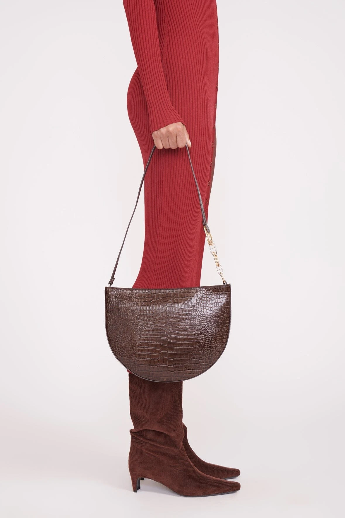 COLT SHOULDER BAG | ESPRESSO CROC EMBOSSED 10 COLT SHOULDER BAG | ESPRESSO CROC EMBOSSED - Image 8