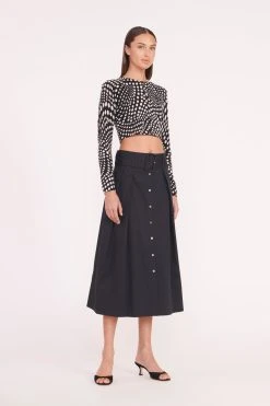 DEANNA SWEATER | BLACK WAVY DOT -fashion deanna sweater black dot 00984 web