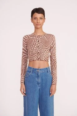 DEANNA SWEATER | CLOVE WAVY DOT