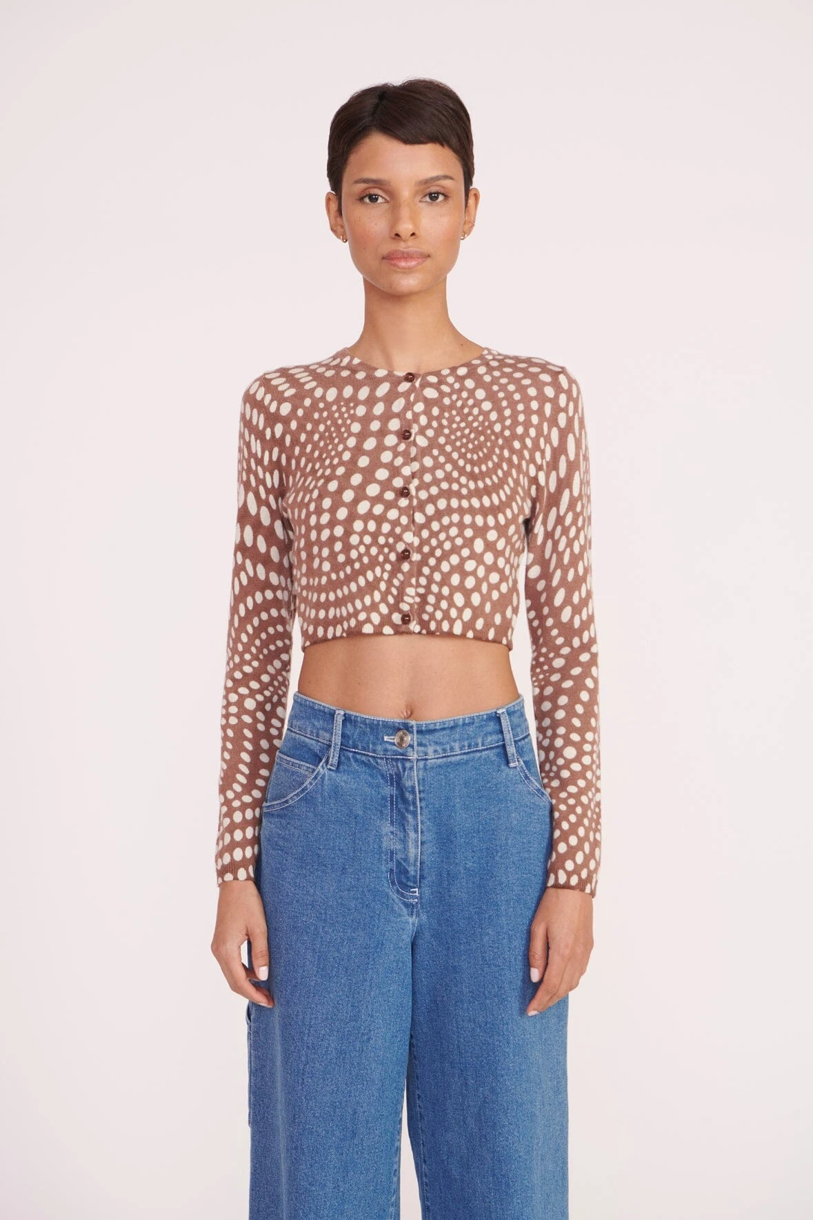 DEANNA SWEATER | CLOVE WAVY DOT 3 DEANNA SWEATER | CLOVE WAVY DOT
