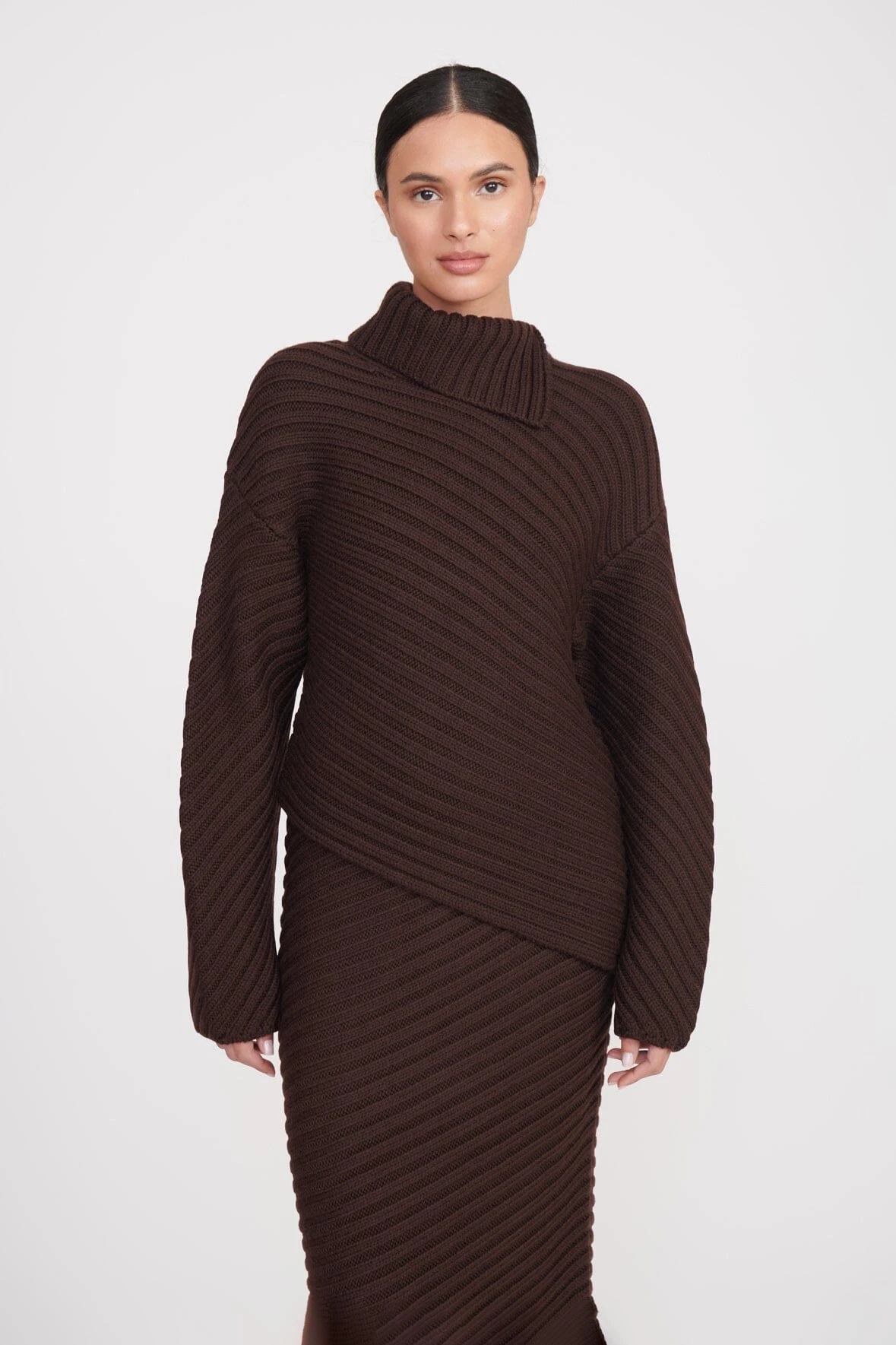 CANTILEVER SKIRT | DARK CHOCOLATE 6 CANTILEVER SKIRT | DARK CHOCOLATE - Image 4